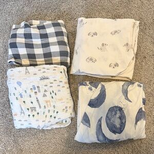 Set of 4 Boys Crib Sheets: various brands